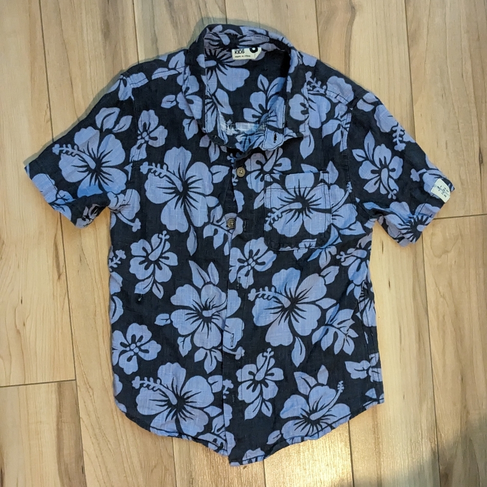 Linen blend Hawaiian shirt with Pocket